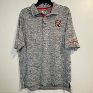 Men's Colosseum Gray Maryland Terrapins NCAA Polo  Grey M